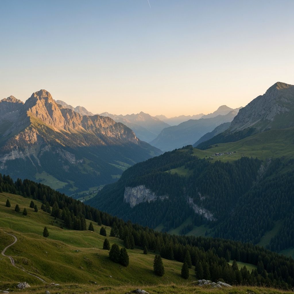 Alpine Landschaft mit Bergen